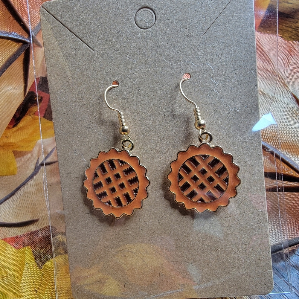 🍁8 Final!! Pumpkin Pie Earrings Fall Themed Earrings